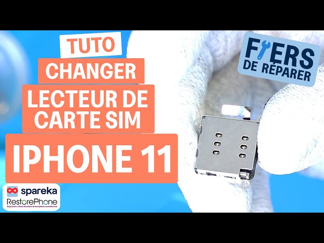 Remplacement du lecteur carte sim pour iphone 11 a petit prix sur