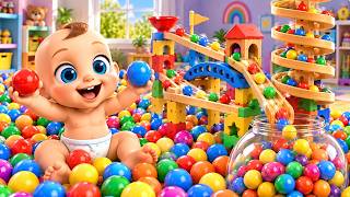 Learn Wheels on the Bus - Videos for Kids + MARBLE RUN & Color Balls Nursery Rhymes screenshot 4