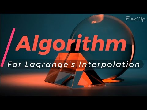 Q5 Write an Algorithm for Lagrange's Interpolation || Second Internal Test ||