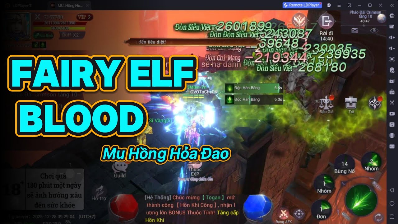 Fairy Elf Chạy Blood Mạnh Mẽ Ra Sao - MU Hồng Hỏa Đao Gamota