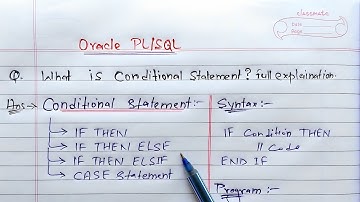 PLSQL Conditional Statement | Learn Coding