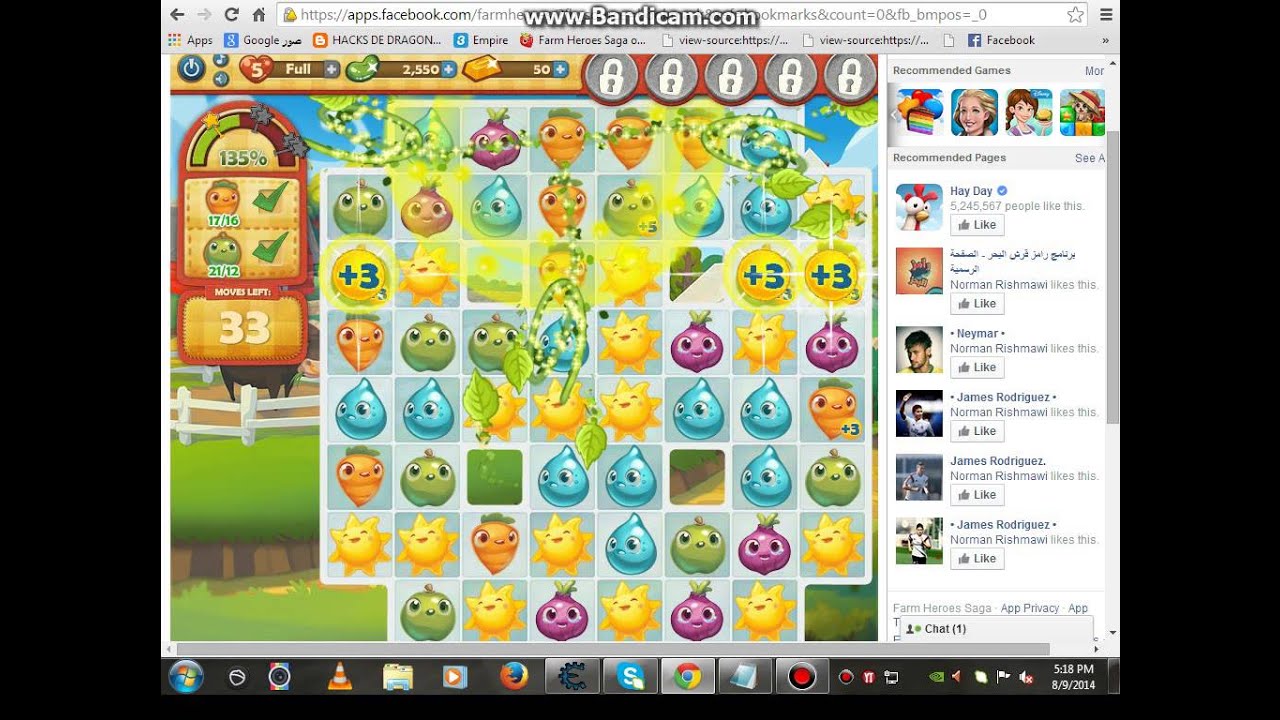 hack moves+magic beans in farm heroes saga