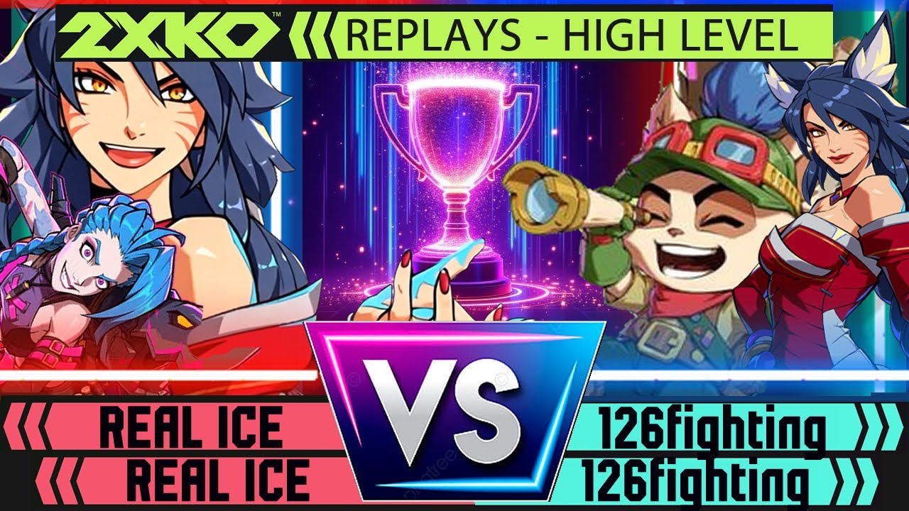 🔥 2XKO Teemo, Ahri vs Jinx and Ahri (126fighting vs REAL ICE)🔥 League of Legends Fight