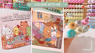 Color with Me: Movie Night (page 18) | Coco Wyo Cozy Friends | Ohuhu Markers +more | Music