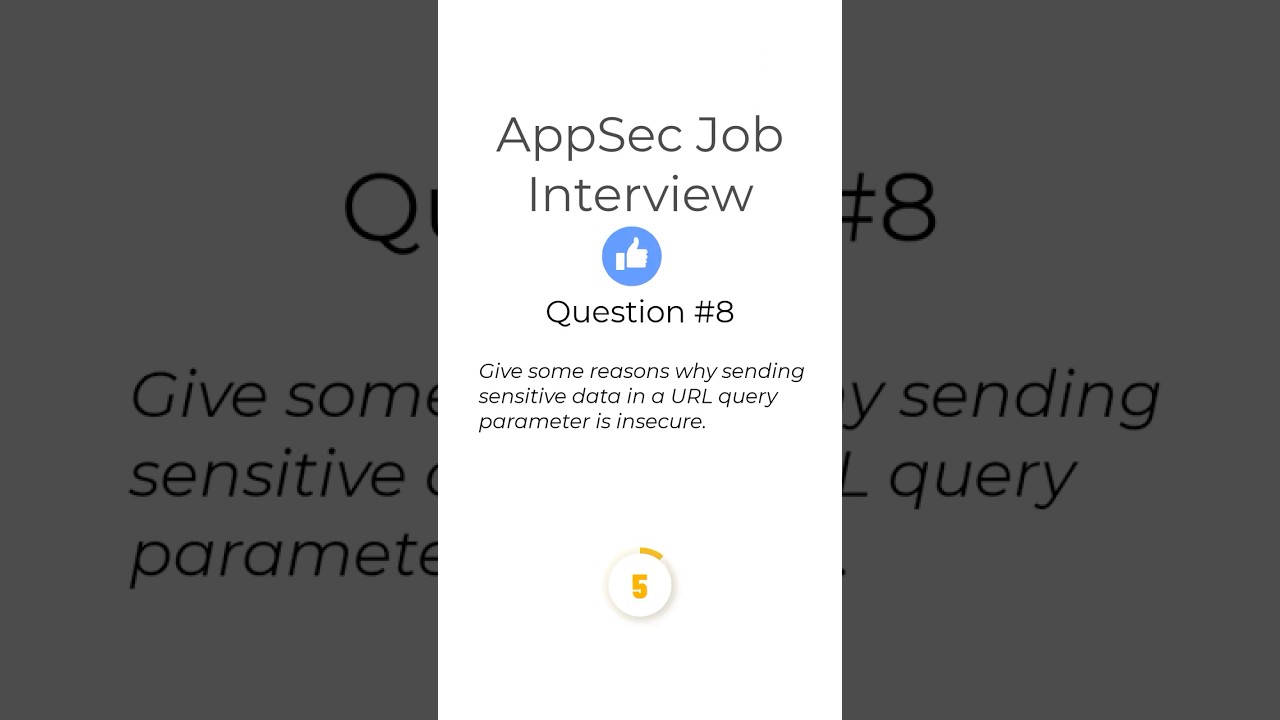 Top AppSec Job Interview Question 9 #jobinterview
