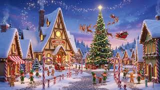 Santa flying over snowy village. Video Call Santa, Talk to Santa.Call Santa & Chat with Santa Online