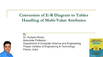 Conversion of ER Diagram to Tables: Handling of Multi-Value Attributes | DBMS | Parteek Bhatia