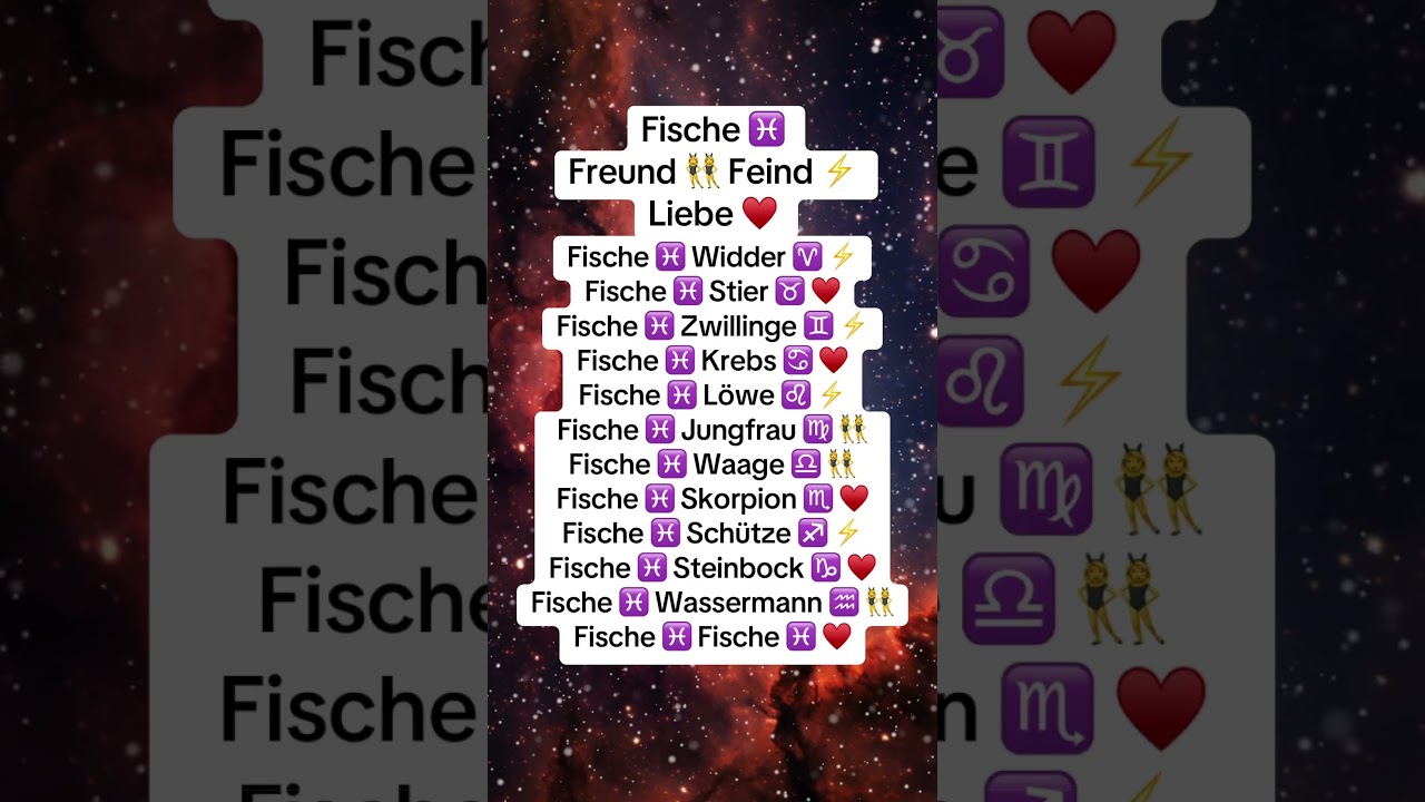 Sternzeichen Fische ♓️ Freund Feind Liebe ♥️ 