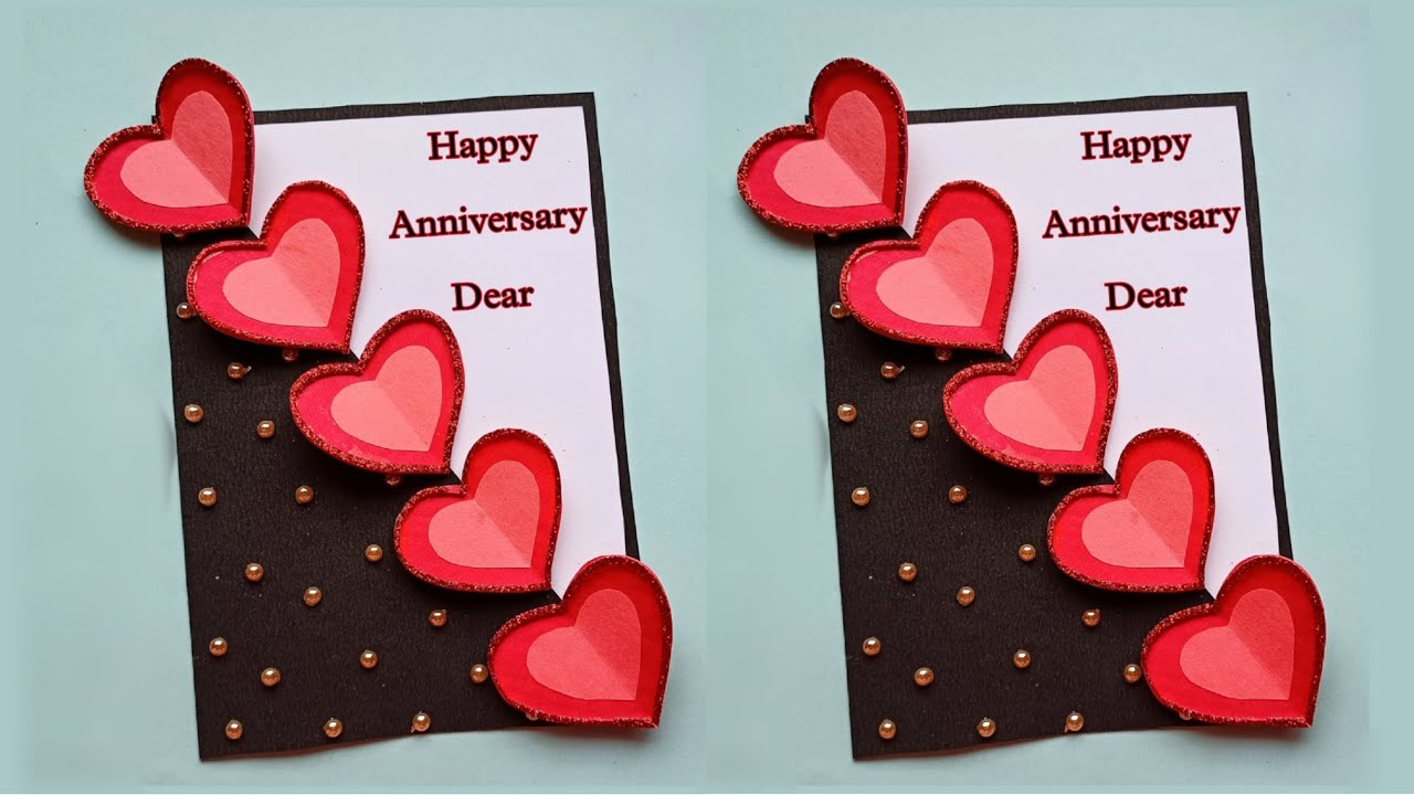 how-to-make-anniversary-card-handmade-easy-card-tutorial-youtube