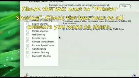 Sharing a Printer Over a Network (Mac)