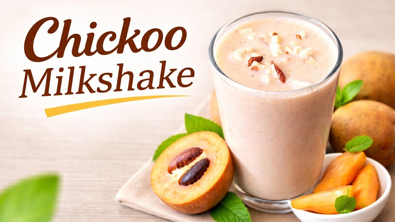 Chikoo Milkshake | How To Make Chikoo Milkshake | Milkshake Recipe | Chikoo Milkshake Recipe |