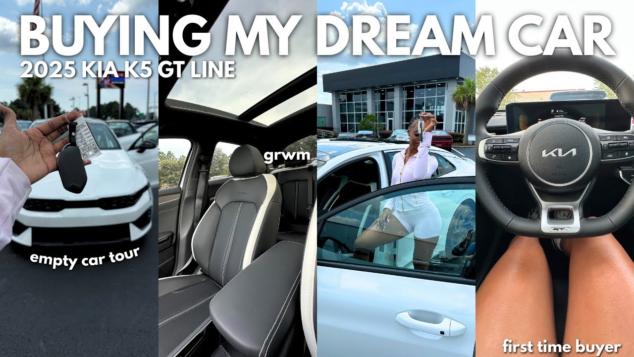 BUYING MY DREAM CAR! grwm, process, empty car tour, tips on buying a new car + (2025 Kia K5 GT Line)