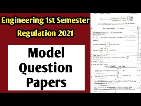 Engineering 1st semester|Regulation 2021|Model Question Papers|Vincent Maths|