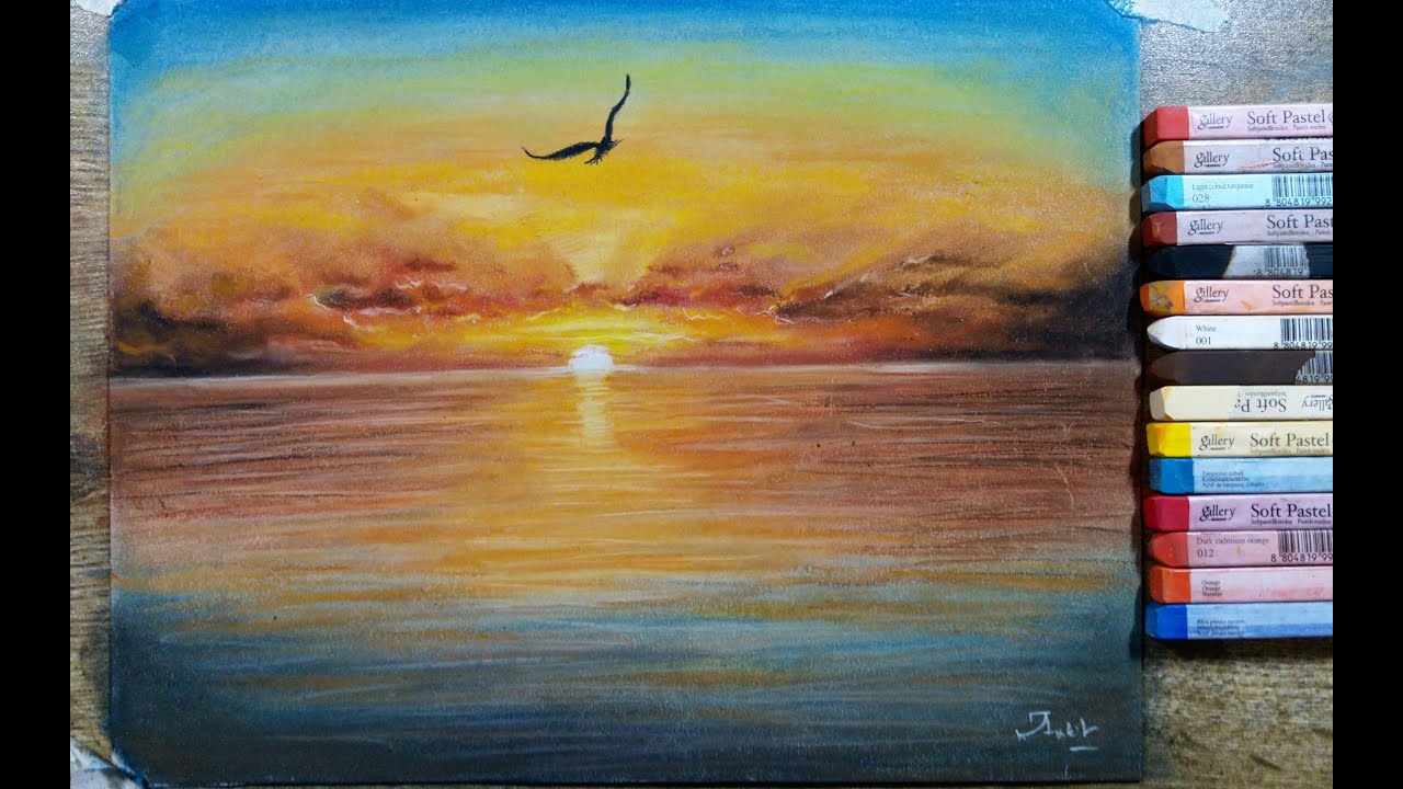 How to draw clouds using soft pastels YouTube