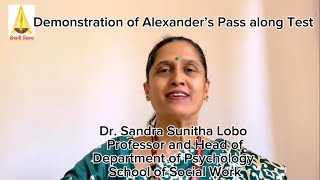 DEMONSTRATION OF ALEXANDER’S PASS ALONG TEST