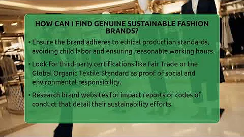 How Can I Find Genuine Sustainable Fashion Brands? - Glam Girl's Closet