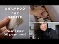 How to make a solid SHAMPOO BAR: NO acidic rinse, NO greasy transition phase recipe!