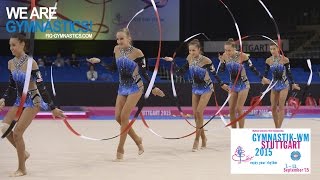 2015 Rhythmic Worlds, Stuttgart (GER) - Highlights 7, Group Apparatus Final, 5 Ribbons