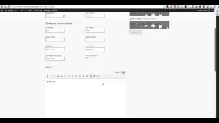 FuneralPress - Add Obituary Form