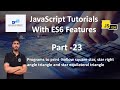 Modern JS Tutorials in Hindi/Urdu (Programs to print  hollow square star, star right angle triangle)