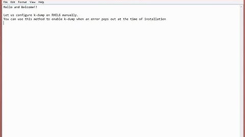 How to enable Kdump manually on Redhat (RHEL6)