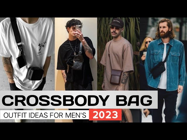 mens crossbody bag outfit