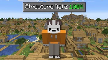 Beating Minecraft With 100x Structure Spawnrate