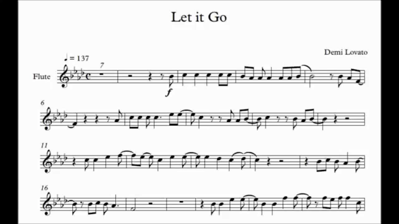 Let It Go Sheet Music Flute Easy