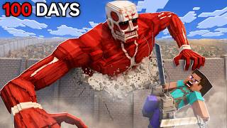 Minecraft 100 DAYS in Attack On Titans World. screenshot 2
