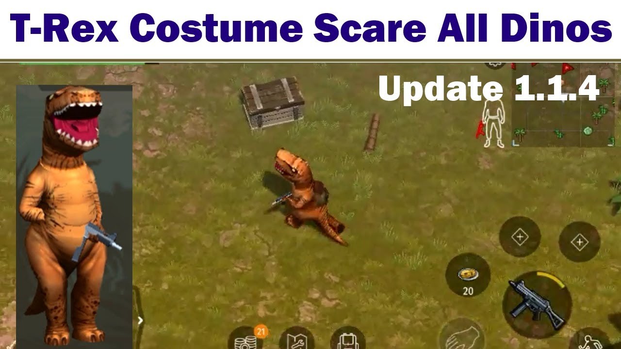 T-Rex Costume Scares the Dinos Update 1.1.4 Jurassic Survival