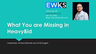 HCSS HeavyBid: How to setup credentials and the archive estimate function