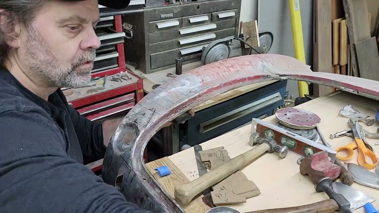 Rebuilding the Rear shroud of the Austin Healey 100-4