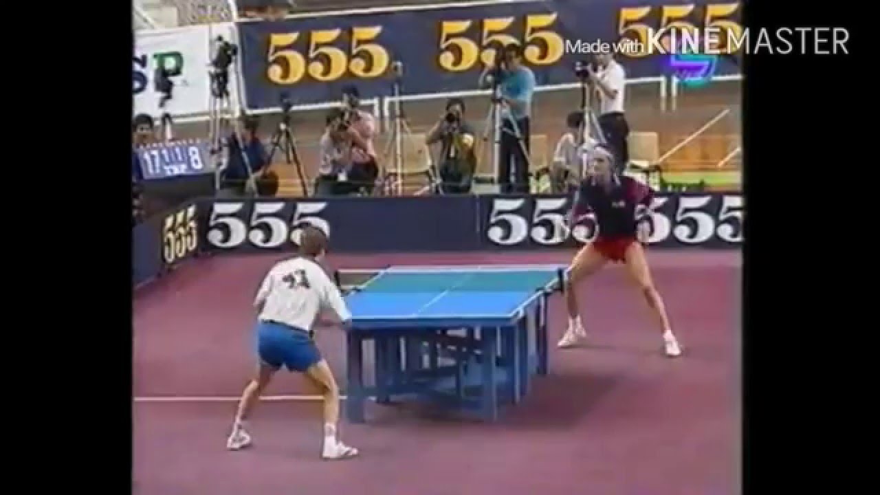 Table Tennis World Cup 1991 Waldner vs Saive full match YouTube