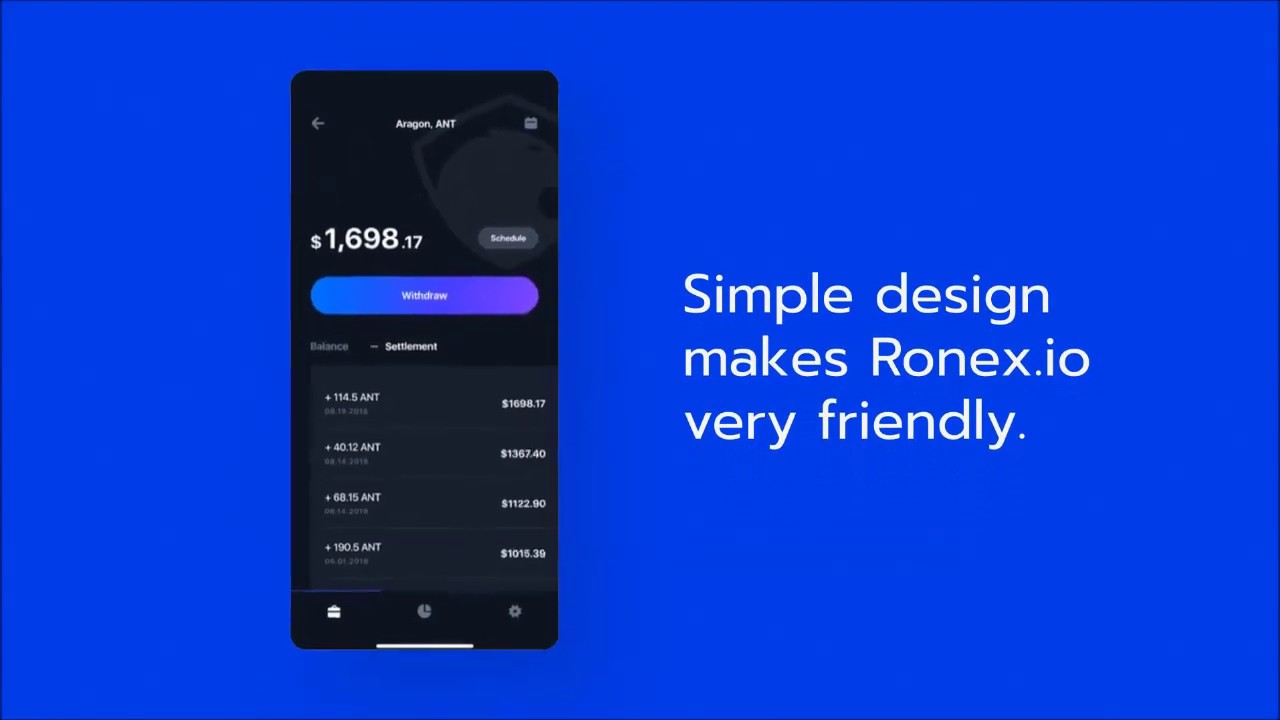 Ronex.io Mobile app