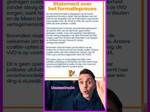 VVD Utrecht stopt de UUUUU in huilie huilie