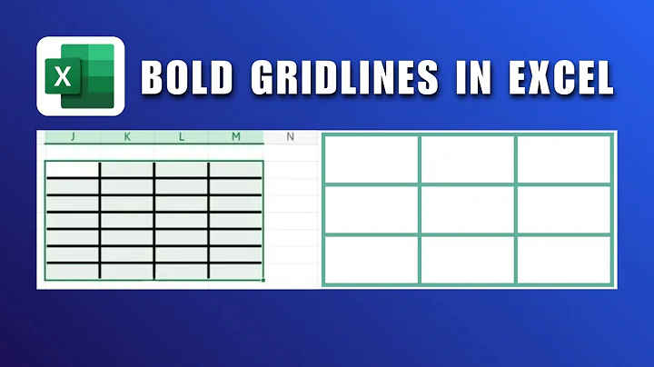 How to Bold Gridlines in Excel 2026 | Bold Borders in Excel Cells