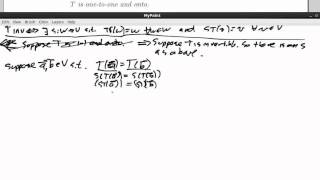Invertible iff one-to-one and onto