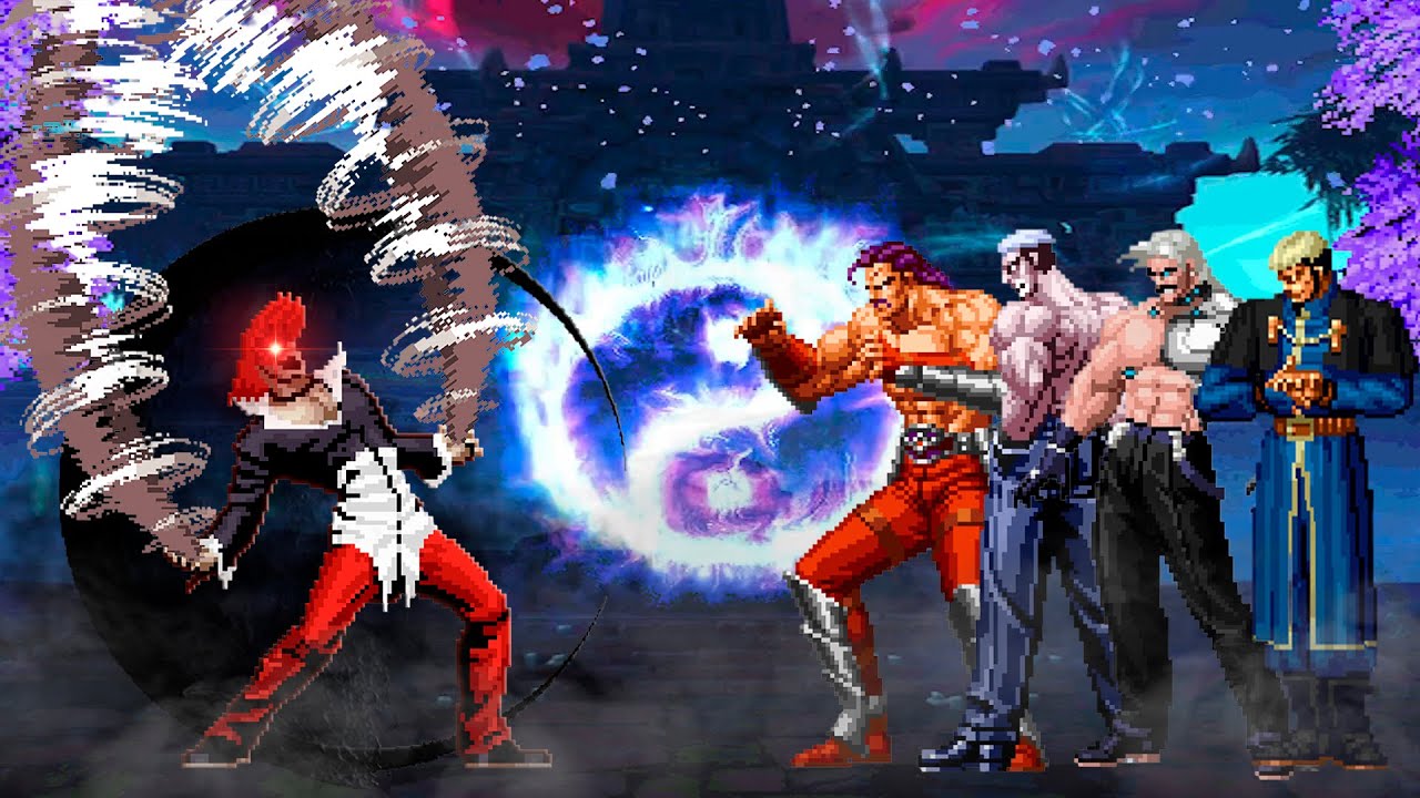 [KOF Mugen] Destructive God Iori vs KOF Bosses - YouTube