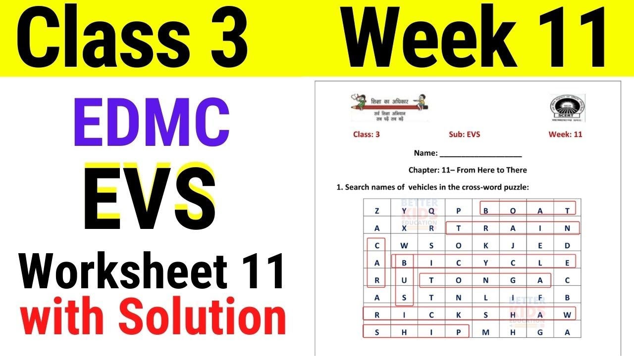 Edmc Class 3 Evs Week 11 Worksheet 11 Class 3rd Environmental Studies Worksheet 11 With Solution Youtube Edmc Class 3 Evs Week 11 Worksheet 11 Class 3rd Environmental Studies Worksheet 11 With Solution Youtube