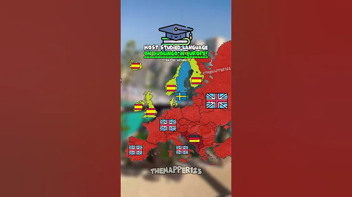 most studied language on #duolingo❗🎖️👑🌍#geography #ranking #map #country #europe #flag #usa