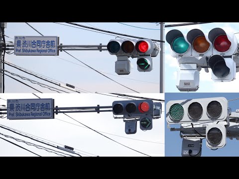 更新前後比較】小糸Dに日本信号セパ矢印がNS低コストに更新 - YouTube