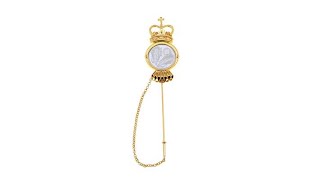 Bellezza 'Coronare' 10 Lira Coin Crown Stick Pin