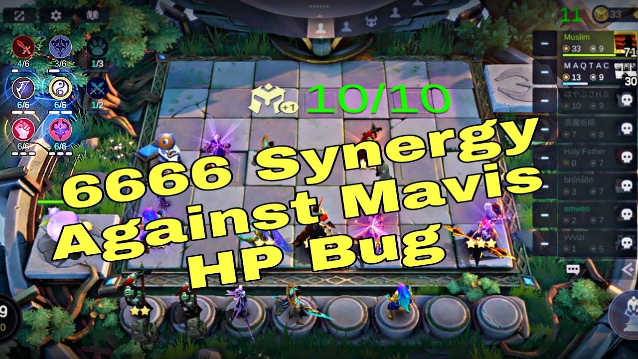 6666 Synergy against Mavis HP BUG . The longest match ever MLBB Magic Chess !!