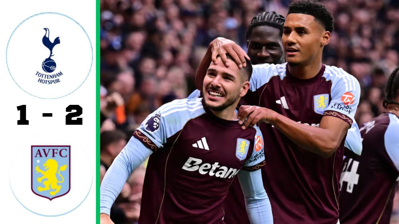 Tottenham Hotspur vs Aston Villa 1-2 Highlights | Emi Buendia Goal | Morgan Rogers | Premier League