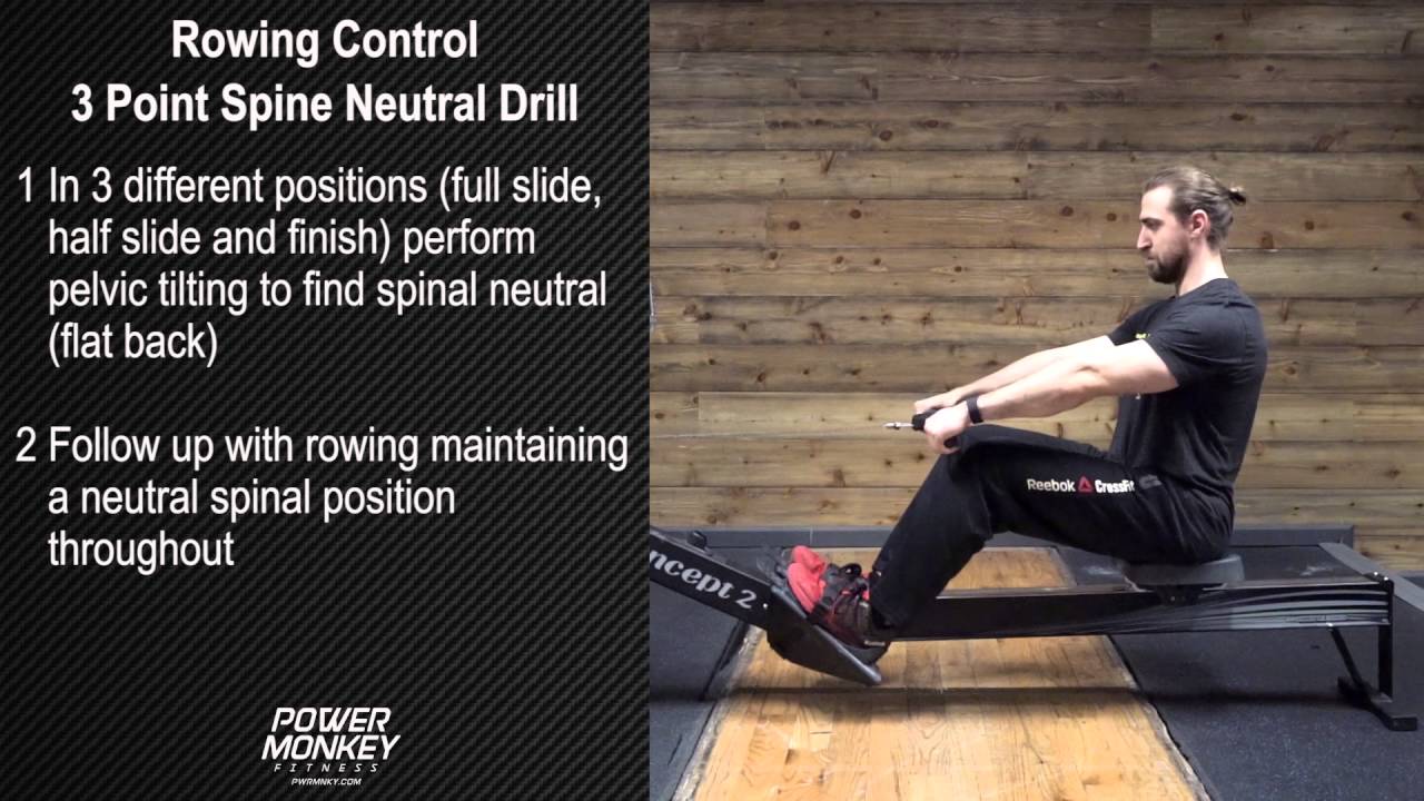 Rowing Control - 3 Point Spine Neutral Drill - YouTube