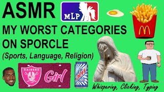 ASMR My WORST Sporcle Quiz Categories (Whispering/Typing/Clicking)