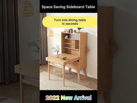 2022 New Arrival Space Saving Sideboard Table With Folding Chairs