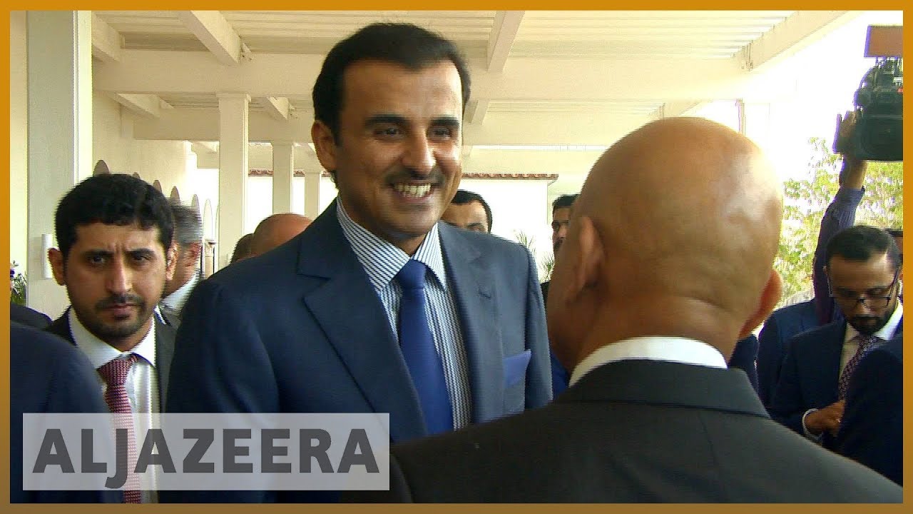 🇶🇦 🇺🇸 أمير قطر وترامب يعقدان محادثات بشأن أزمة الخليج | الجزيرة الإنجليزية