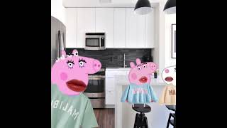PEPPA pig invites Suzy sheep and gets McDonalds while grounded! [GONE WRONG]