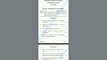 MSO -003 questions paper December and june 2022 | IGNOU sociology classes #ignou #sociology #mso